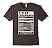 Chef Shirt - Chef Nutrition Facts T shirts