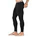 Elite Sports New Item Workout Standard MMA BJJ Spats Base Layer Compression Pants Tights, Black, X-Large