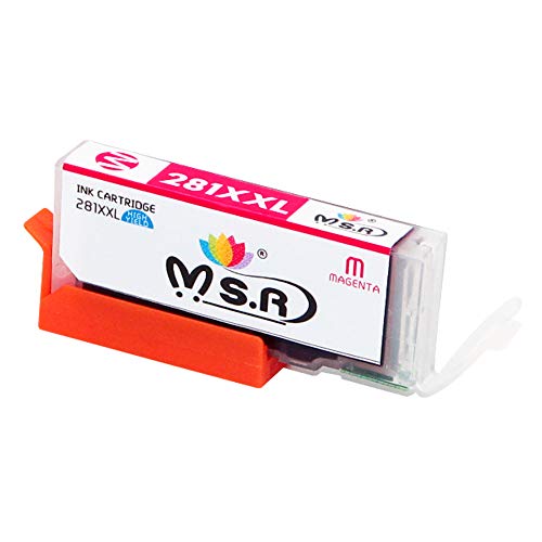 MSR Compatible Ink Cartridge Replacement for Canon PGI-280XXL CLI-281XXL PGI 280 XXL CLI 281 XXL for PIXMA TR7520 TR8520 TS6120 TS6220 TS8120 TS8220 TS9120 TS9520 TS9521C Printer (5 Pack)