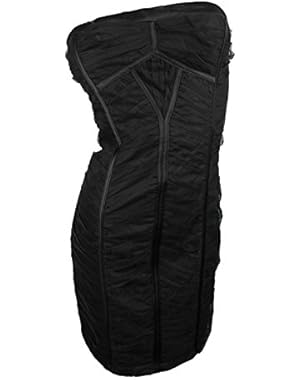 BCBGMAXAZRIA Women's Black Mesh Cocktail Dress