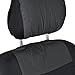 BDK OS-409-CC-A_am Black & Charcoal Synthetic Leather Seat Covers for Car SUV Van - Affordable PU Vinyle Replacement Covers