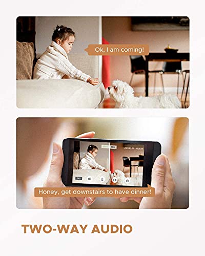 HD Überwachungskamera Innen, 1080P WLAN IP Kamera mit Nachtsicht, 2-Wege-Audio, Heimkamera mit Bewegungssensor für Haustier/Baby/Ältere