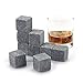 Yummy Sam Whiskey Stones–Set of 9 Grey Beverage Chilling Stones for Whiskey and Other Beverages Reusable Ice Stone Chilling Rocks Cubes in Gift Box with Carrying Pouch