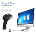 Barcode Scanner Wireless, BAOSHARE Barcode Reader 2.4GHz Laser 1D Bar Code Scanner with USB Receiver for Supermarket, Inventory, Warehouse
