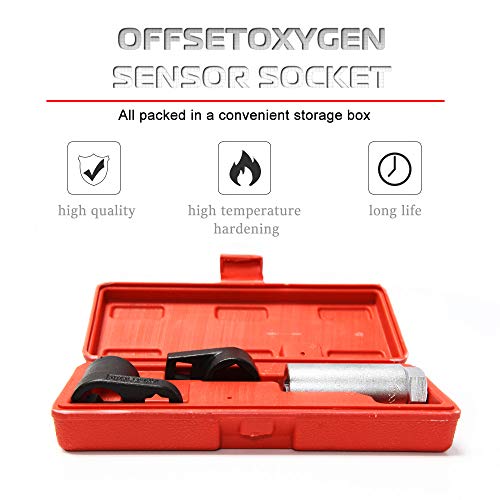 Oxygen Sensor Removal Tool Kit 3Pcs 3/8 Inch Drive Oxygen Sensor Socket Wrench