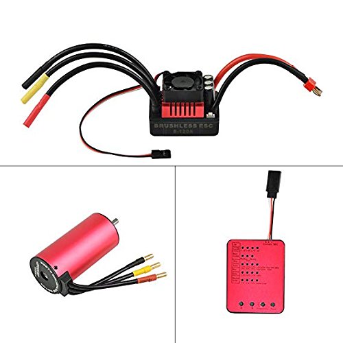 FastWin S3674 2650KV Sensorless Brushless Motor 120A Brushless ESC & Program Card Combo Set for 1/8 RC Car Truck Vehicle Parts - Thumbnail 6