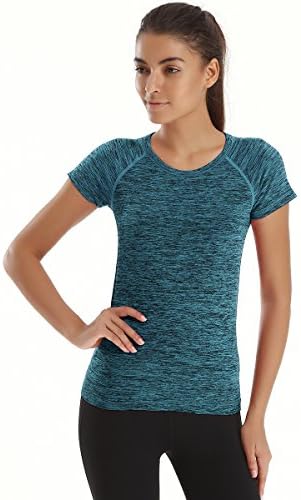 YAHA Women’s Workout T-Shirt (Blue, M)