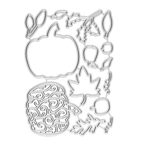 Thanksgiving Cutting Dies, Pumpkin Maple Leaves Die Stencil Cuts for Card Making DIY Gift Wrapping