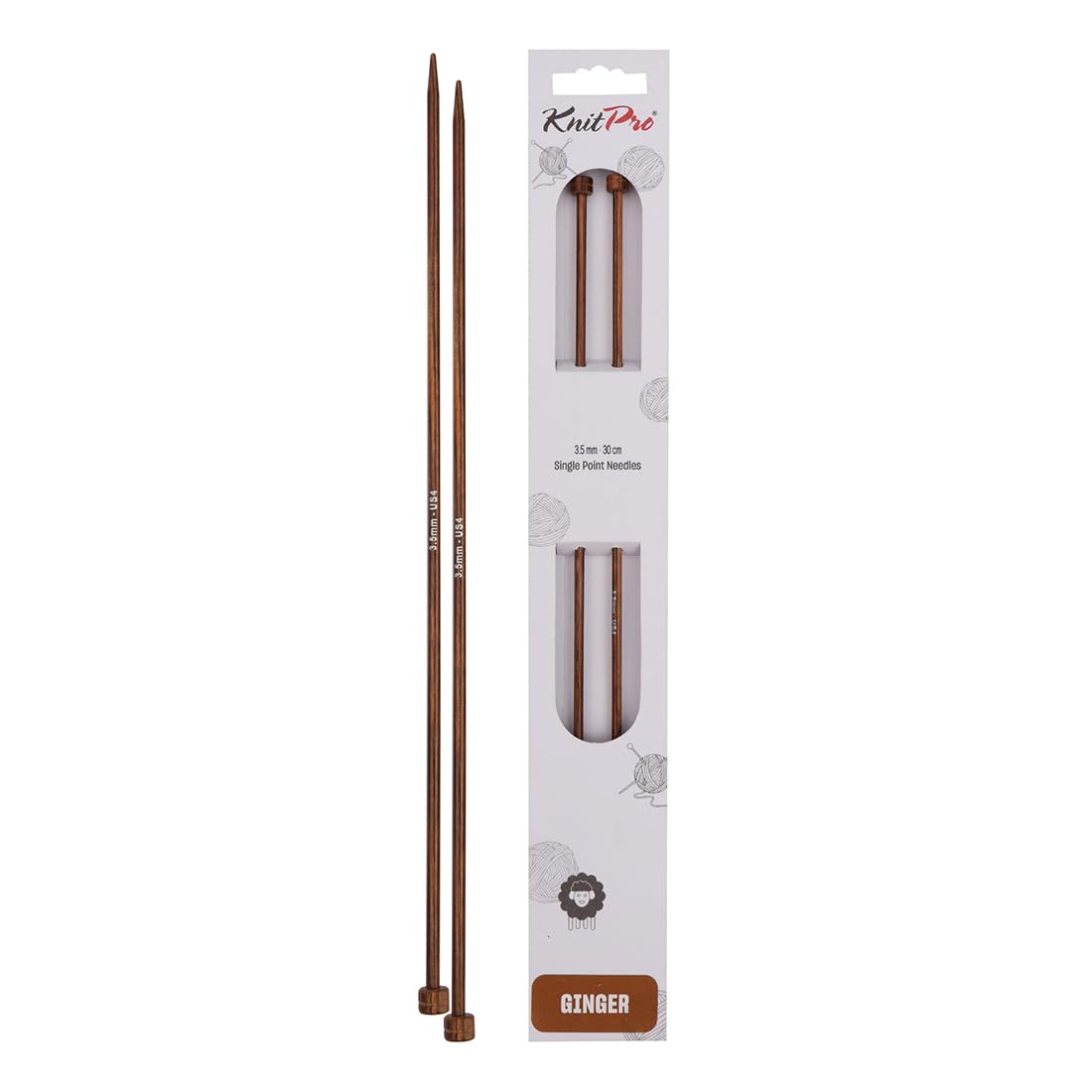 KnitPro Ginger Single Pointed Needles 14" (35cm) | 3.50mm — image 1