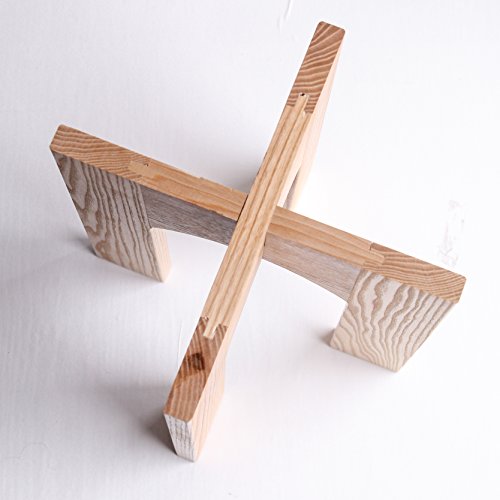 inMug Large Wood Potted Plant Stand Indoor for 12 inches Flower Pot Holder Rack Indoor Outdoor Wooden Short Planter Supports Trivet Floor Saucer Decorative Garden Containers Floor Vase Display Coaster - Thumbnail 3