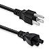 Delippo AC Power Cord 5Ft 3 Prong Power Cable Lead US Plug for Fully Molded Laptop & Plasma TV's & Computer Host & Monitors & Projectors & Printers and More
