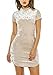 Dreamtravel Womens Short Sleeve Turtleneck Velvet Mini Bodycon Pencil Dress