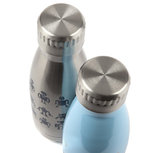 Manna Kids Vogue 9 oz Double-Walled Vacuum Insulated Stainless Steel Water Bottle for Home or School | BPA & Lead-Free | Keeps Liquid Cold for 24 Hours & Hot for 12 hours - Robots/Cars - Thumbnail 3