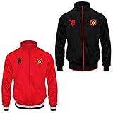 Manchester United Football Club Official Soccer Gift Mens Retro Track Jacket