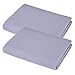 BH Bedding 100% Cotton Supreme Jersey Knit Fitted Cradle Sheet, 2 Pack - Lavender