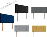 STOREX Plush Fabric Padded Lined Headboard for Devan Bed 20 Inch Height Charcoal view 4