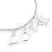 BEADNOVA Letter Charms Initial Alphabet Charms Assorted for Jewelry Making (Silver, 100pcs)