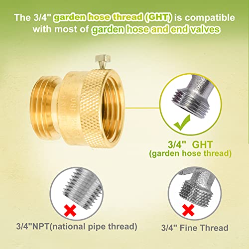 SUNGATOR Anti Siphon Valve, 6Pack Hose Bib Vacuum Breakers Set, 3/4