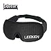 LEEKEN 3D Sleeping Eye Mask - 100% Lights Blockout Sleep Mask for Men Women, Cool Sports Fabric Eye Cover for Travel/Nap/Night Sleeping,Comfortable and Breathable