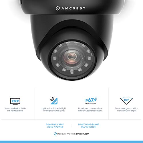 4-Pack Amcrest UltraHD 2MP Outdoor Camera Dome Analog