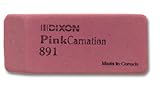 Dixon Pink Carnation Erasers, Large, 2-9/16