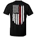 Fantastic Tees Thin Red Line Firefighter Red Lives Matter USA Flag Men's T Shirt (4XL)