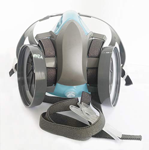 Induschoice Half Face Organic Vapors Respirator Mask Multi-Purpose Respirator Gas Mask Set of 4,Medium