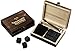 Whiskey Stones Set by Thorsen Tavern - 9 Granite Whiskey Chilling Stones, 1 Tongs set