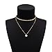 Geerier Simple Coin Choker Handmade Gold Chain Disc Choker Necklace Gold Color For Women