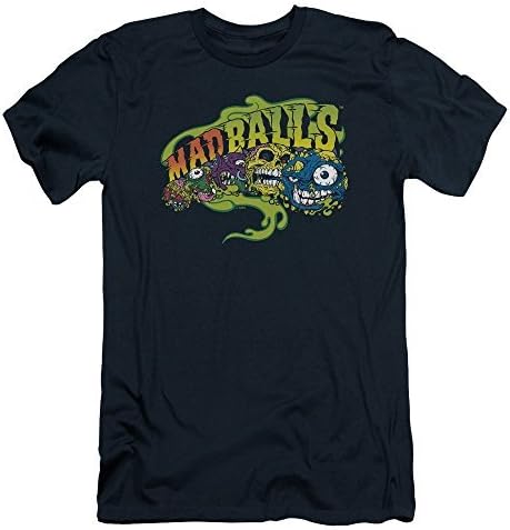 Madballs Mad Logo Mens Slim Fit Shirt Navy Md