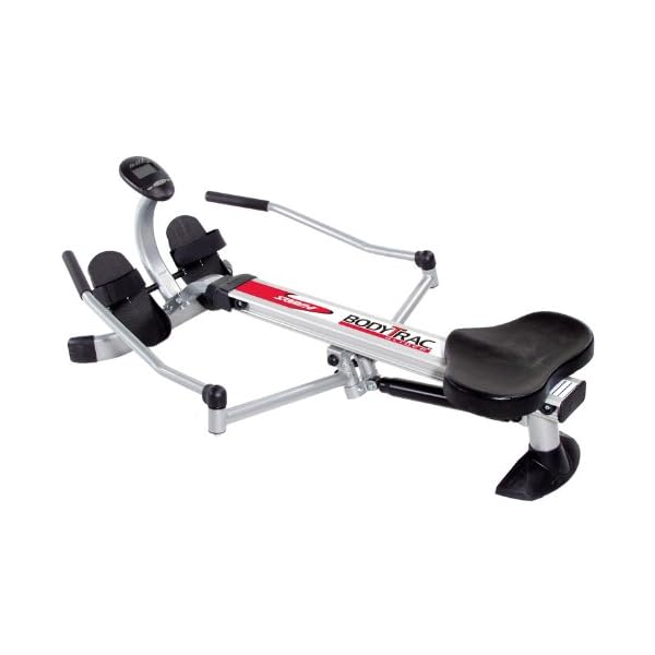 Stamina BodyTrac Glider Hydraulic Rowing Machine with Smart Workout App - Rower Workout Machine with Cylinder Resistance - Up to 250 lbs Weight Capacity