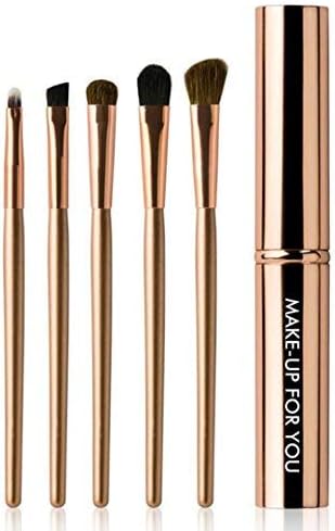 Holidaysummer 5 Pcs Professional Makeup, Eye Eyeshadow Brush Brushes Cosmetic Set+Round Tube