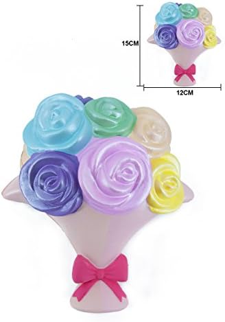 WOOW Squishy Slowing Rising - Bundle rose flower with rose scent, 25+ seconds Rising (Flower)