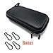 Carrying Case Portable Protection Hard Case Mini Universal Portable Bag Carbon Fiber Pattern with Hook Clip Key Chain for Kanthal Wire, E-Cigarette, Vapes, Vape Mods and E-Liquid