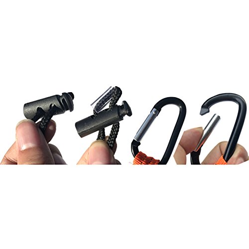 Tethers Tools Single Carabiner Tool Lanyard Safety Rope for Climbing Extended Length (2Pcs) - Thumbnail 4