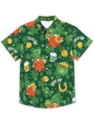 Hawaiian Shirts for Men St. Patrick's Day Summer