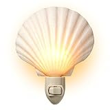 Tumbler Home Natural Sea Shell Night Light (White) - Perfect for Beach Decor Home