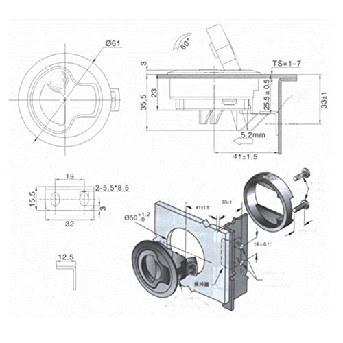 6 Flush+Plastic+Marine+Cabinet+Hardware