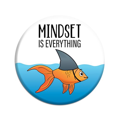 Mindset is Everything Magnet for Workspace Decor - Suitable for Home, Desks, Lockers, and College Spaces - Ideal Gift for Friends, Coworkers & Family Members