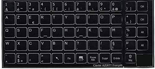 La Caverne D Eabani Sticker Autocollant Azerty Clavier Francais Notebook Fond Noir 13 14 Amazon Fr Informatique