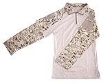 DLP Tactical Gen 3 Long Sleeve Combat Shirt (Digital Desert AOR1, X-Large)