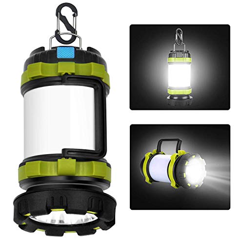 LED Camping Lantern, Rechargeable Portable Lantern Flashlight, 6 Modes, 3600mAh Power Bank, Two Way Hook of Hanging, Perfect for Hurricane, Emergency Light, Outdoor Recreations, USB Cable Included - Thumbnail 7