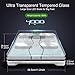 iTeknic Bluetooth Body Fat Scale, Smart BMI Weight Scale Digital Body Composition Analyzer with iOS and Android APP, 2 Frequency, 13 Datum Graph, Unlimited Users, 400lb Large Tempered Glass, White