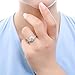 BERRICLE Sterling Silver Halo Wedding Engagement Rings Round Cubic Zirconia CZ Art Deco Ring Set for Women, Rhodium Plated Size 4-10