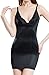 Glamour Women's Shaping Slip Full Body Shapewear With V-neck Lace Insert And Adjustable Strap