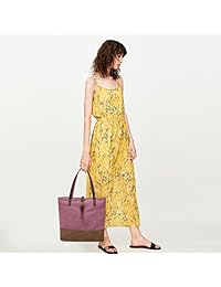 S-ZONE Bolso de lona ligera para mujer, bolso de mano para ir de compras