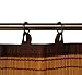 Bamboo Ring Top Curtain BRP07 2-Piece 48-Inch Wide x 36-Inch High Tier set, Colonial Brown