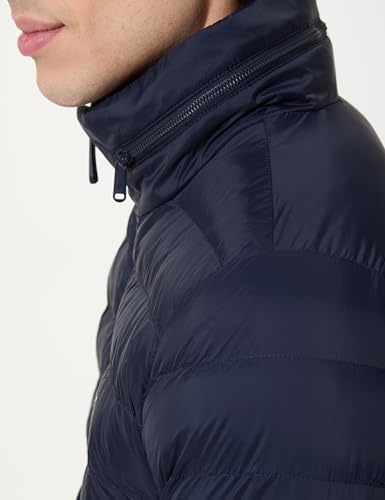 Cazadora acolchada Hombre Nylon Hooded Puffer con capucha, Azul (Dark Sapphire), M