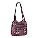 Concealed Carry Purse - Genuine Leather Locking CCW Gun Bag - Left and Right-hand Draw, Wine