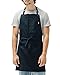 Caldo Cotton Kitchen Apron - Mens and Womens Professional Chef Bib Apron - Adjustable Straps with Pockets and Towel Loop (Black)